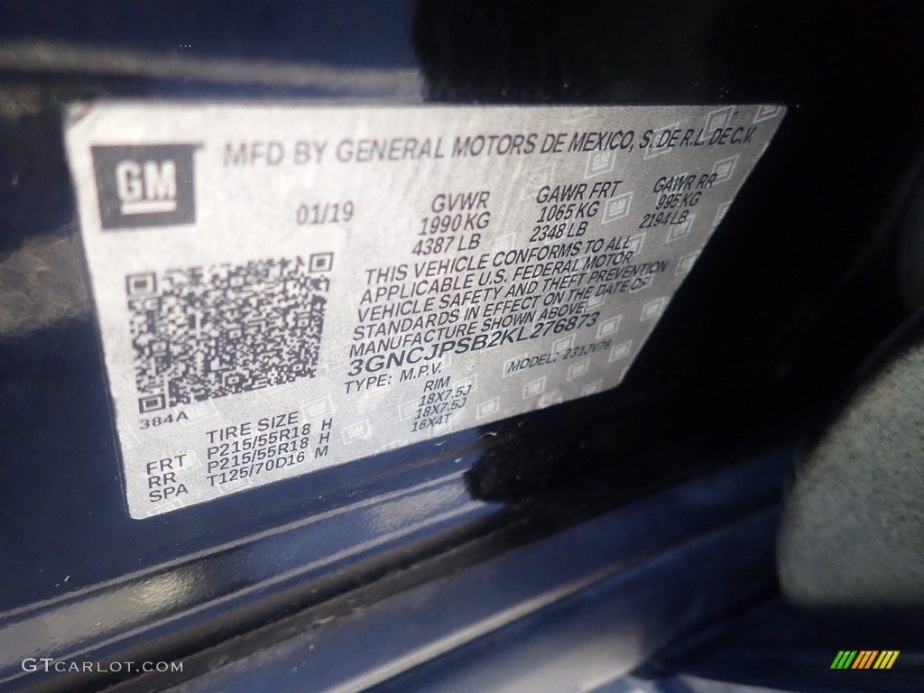 2019 Trax LT AWD - Mosaic Black Metallic / Jet Black photo #23