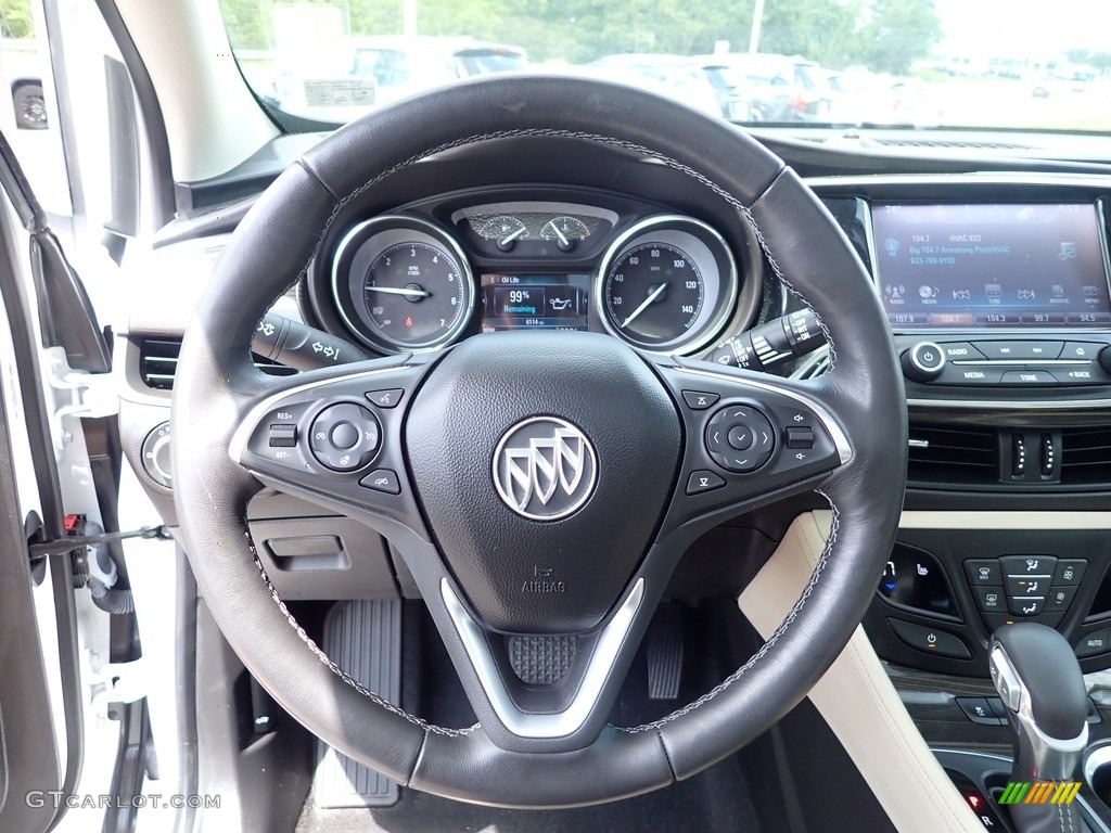 2020 Buick Envision Essence AWD Light Neutral Steering Wheel Photo #146399537