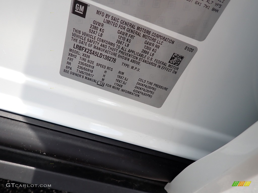 2020 Envision Essence AWD - Summit White / Light Neutral photo #30