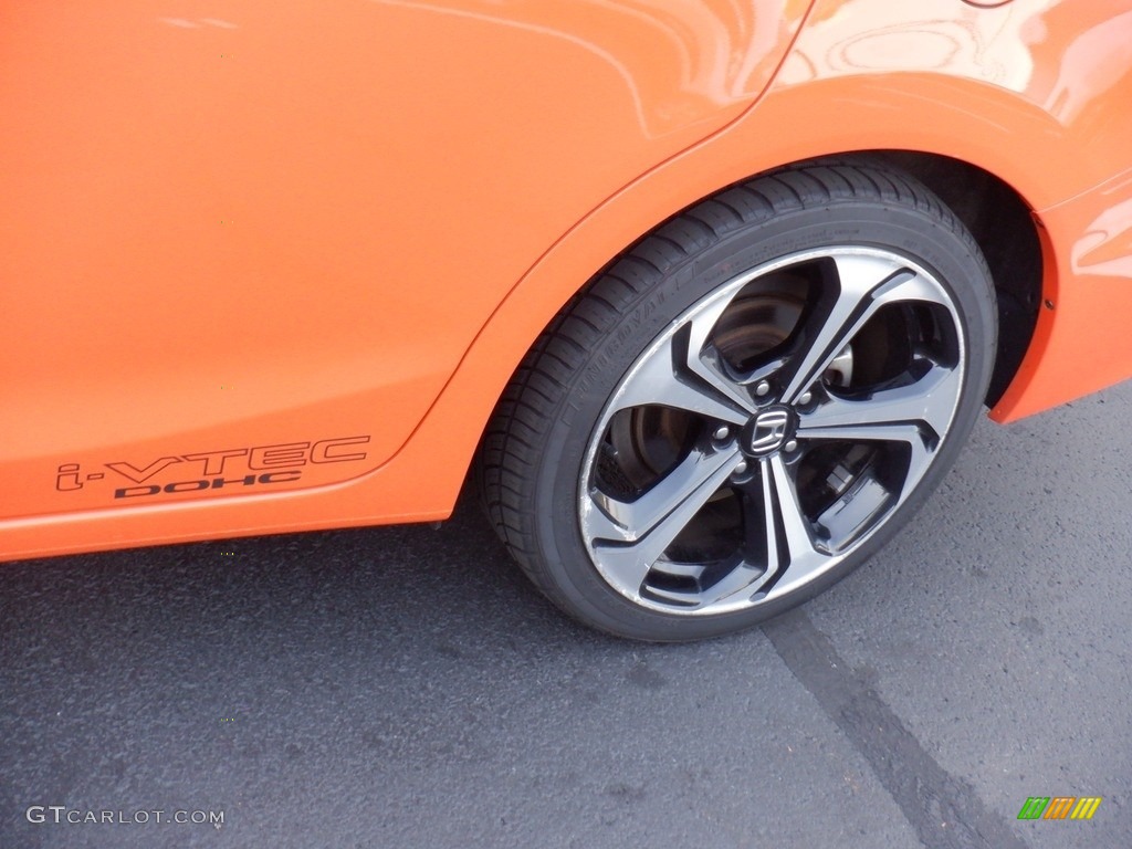 2015 Civic Si Sedan - Orange Fire Pearl / Black photo #2