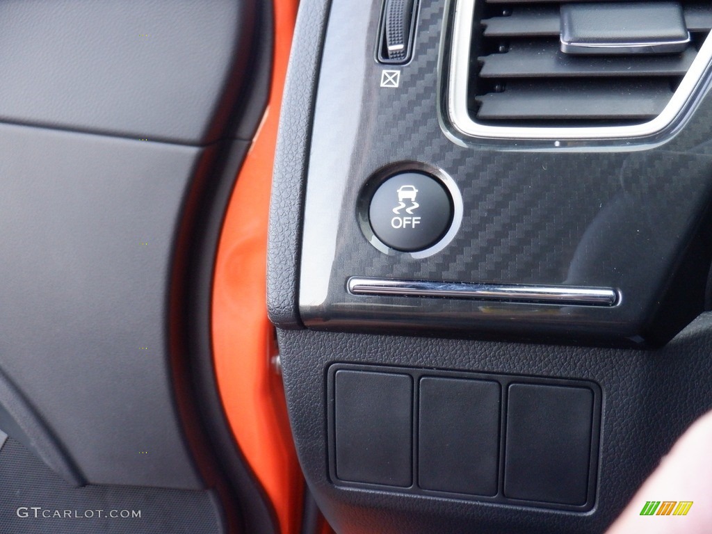 2015 Civic Si Sedan - Orange Fire Pearl / Black photo #14