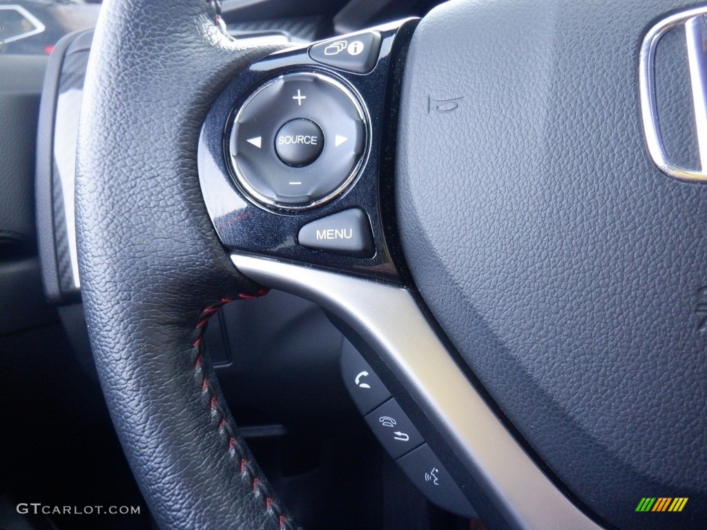2015 Civic Si Sedan - Orange Fire Pearl / Black photo #24