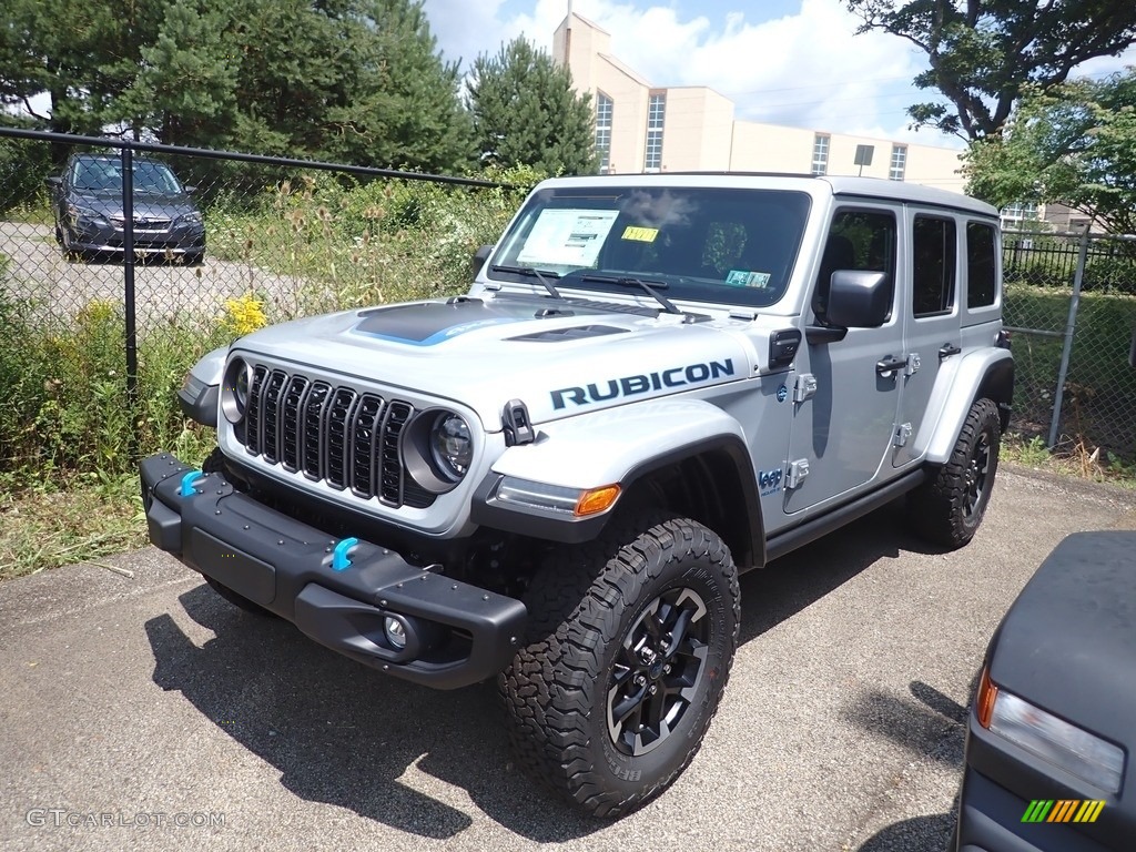 Silver Zynith 2024 Jeep Wrangler 4-Door Rubicon X 4xe Hybrid Exterior Photo #146400770