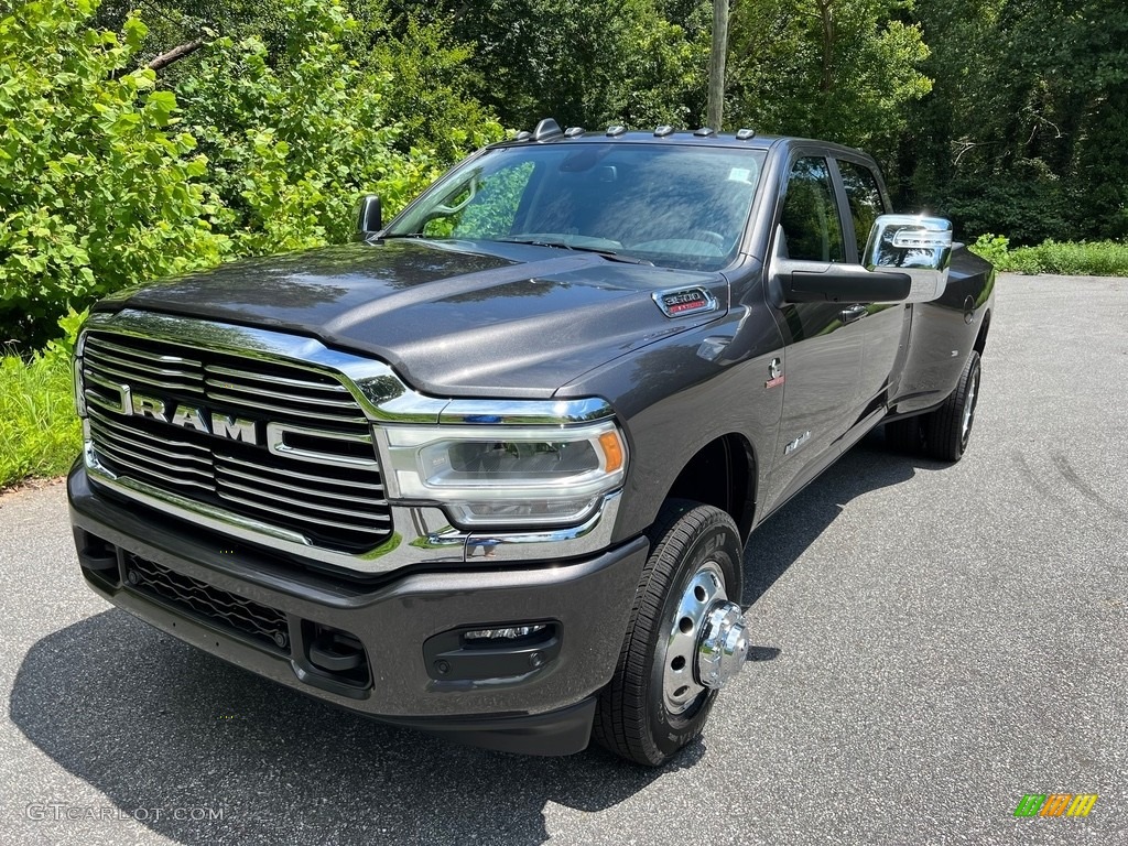 2023 3500 Laramie Crew Cab 4x4 - Granite Crystal Metallic / Black photo #2