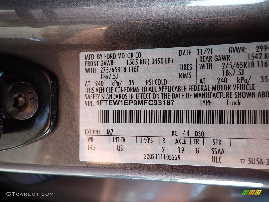 2021 F150 XLT SuperCrew 4x4 - Carbonized Gray / Medium Dark Slate photo #15