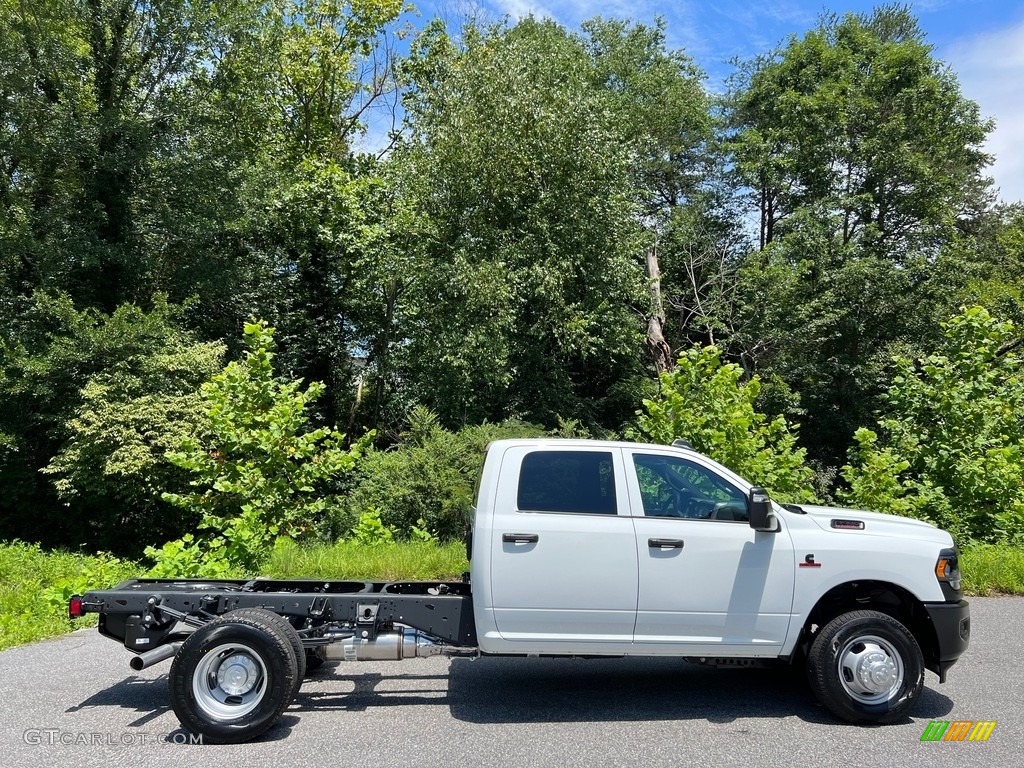 Bright White 2023 Ram 3500 Tradesman Crew Cab Exterior Photo #146401676