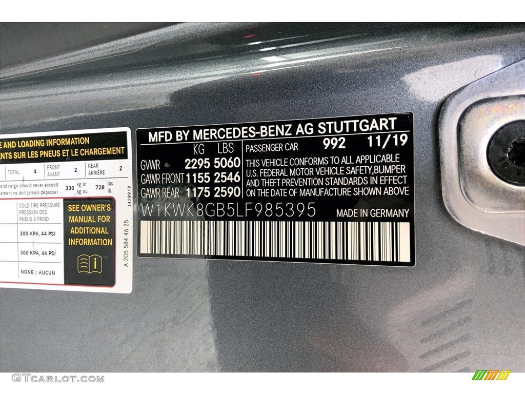 2020 C AMG 63 Cabriolet - Selenite Grey Metallic / Magma Gray/Black photo #32