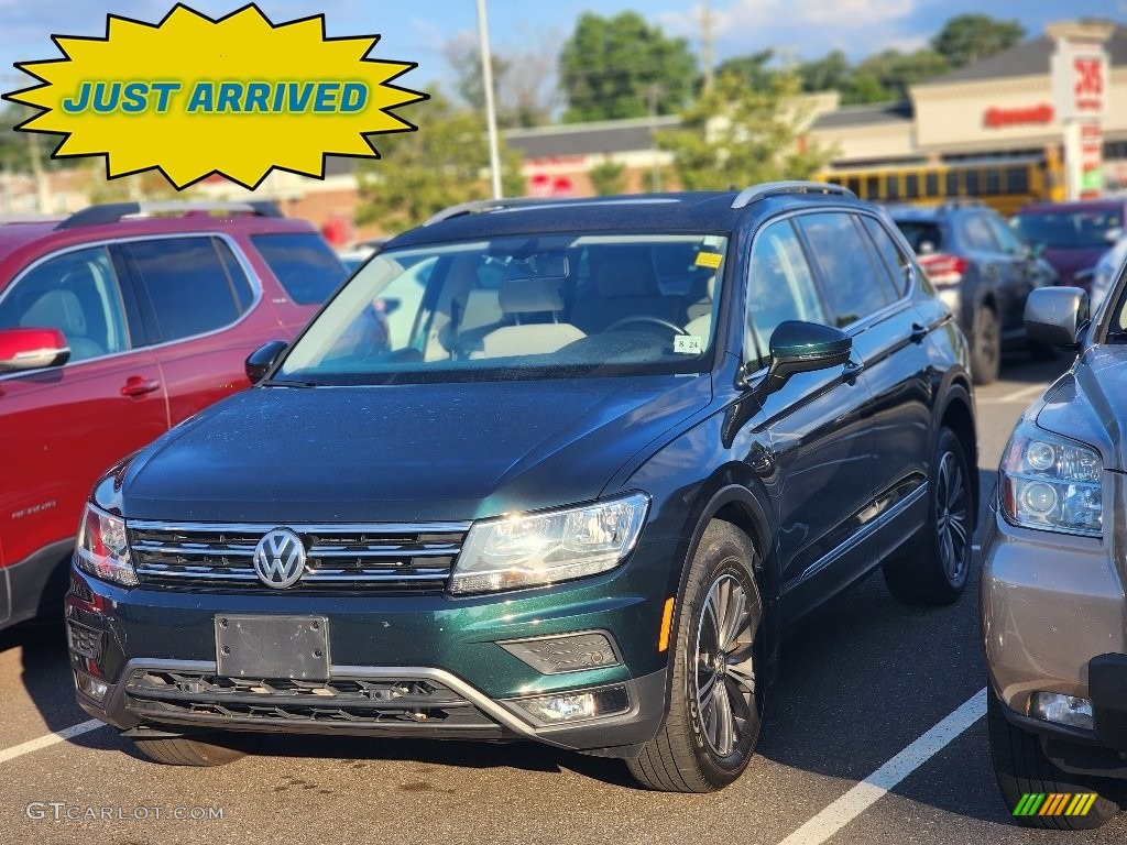 2019 Tiguan SE 4MOTION - Dark Moss Green Metallic / Titan Black photo #1