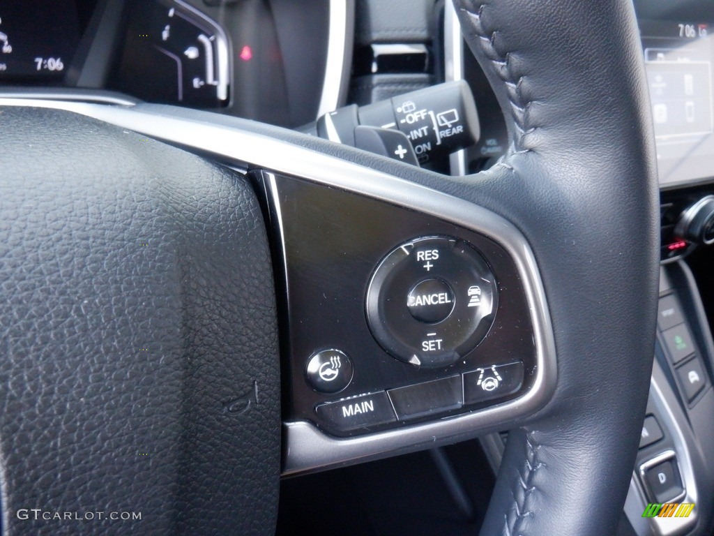 2020 Honda CR-V Touring AWD Hybrid Black Steering Wheel Photo #146402498