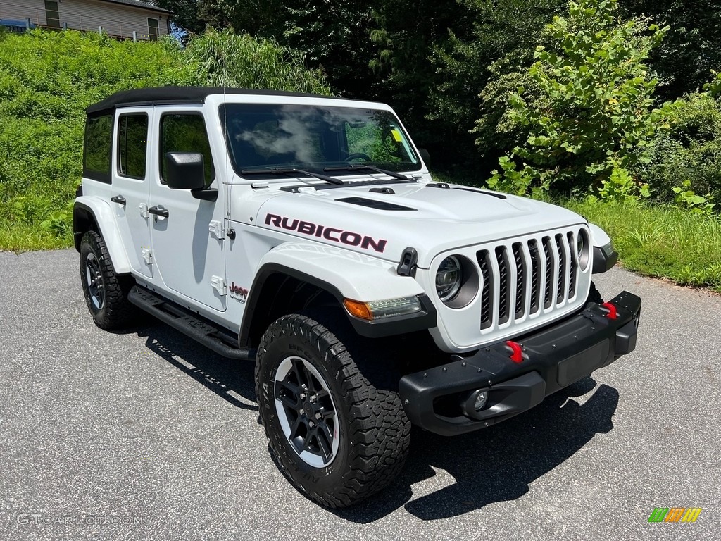 Bright White 2021 Jeep Wrangler Unlimited Rubicon 4x4 Exterior Photo #146403797
