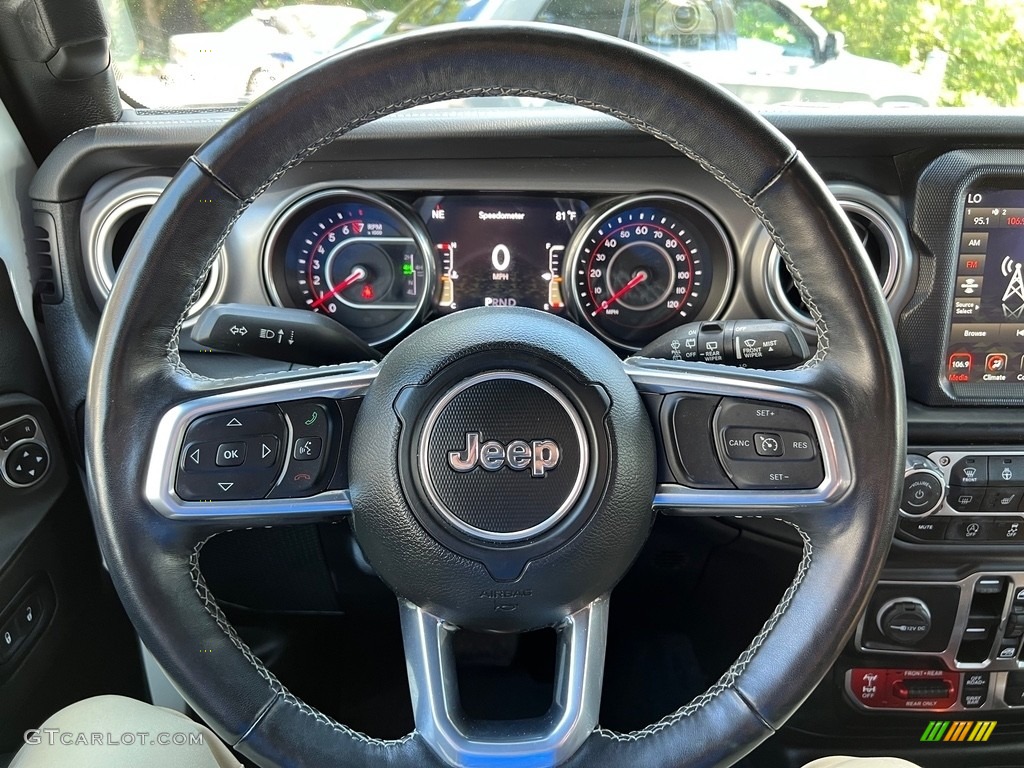 2021 Jeep Wrangler Unlimited Rubicon 4x4 Dark Saddle/Black Steering Wheel Photo #146403980