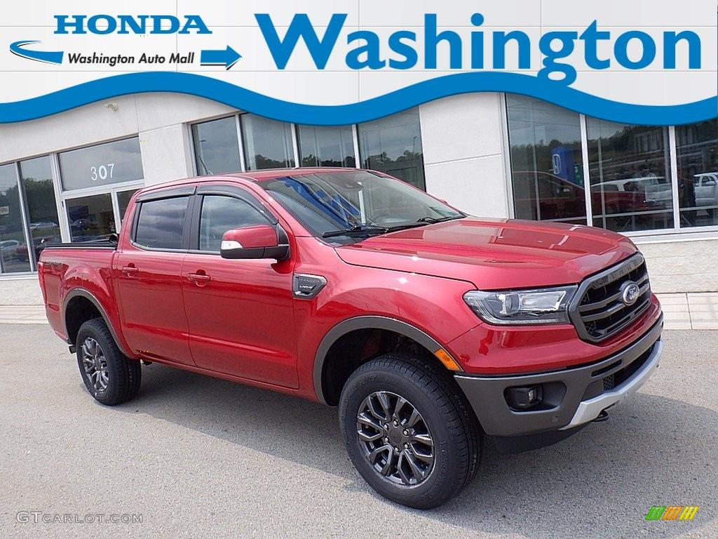 2021 Ranger Lariat SuperCrew 4x4 - Rapid Red Metallic / Ebony photo #1