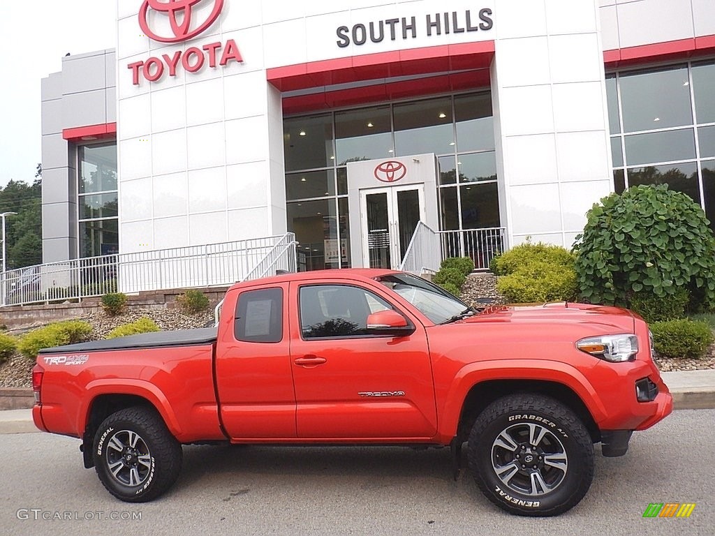 2017 Tacoma TRD Sport Access Cab 4x4 - Inferno Orange / TRD Black/Orange photo #2