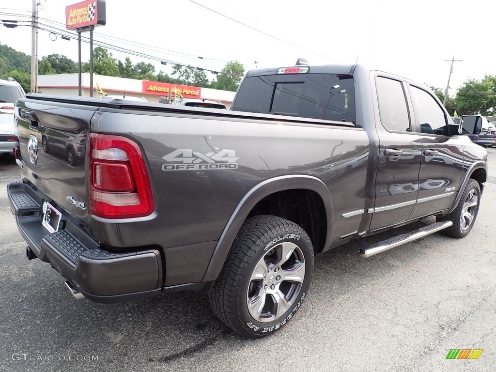 2019 1500 Laramie Quad Cab 4x4 - Granite Crystal Metallic / Black photo #6