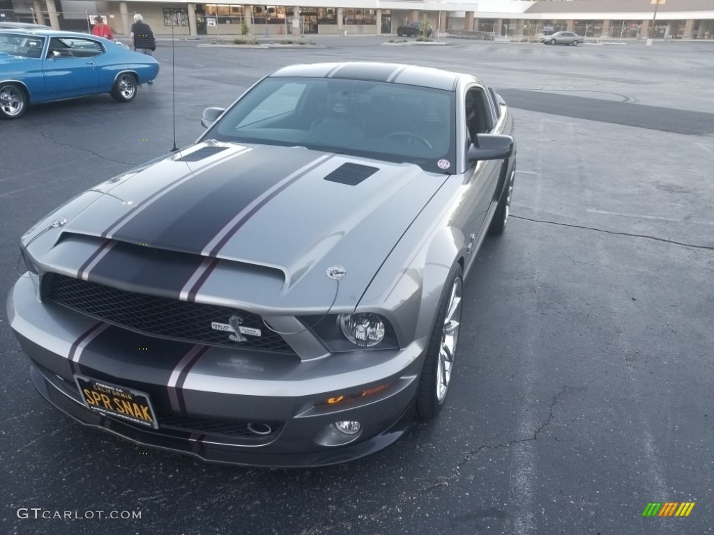 2008 Mustang Shelby GT500 Super Snake - Vapor Silver Metallic / Charcoal Black photo #8