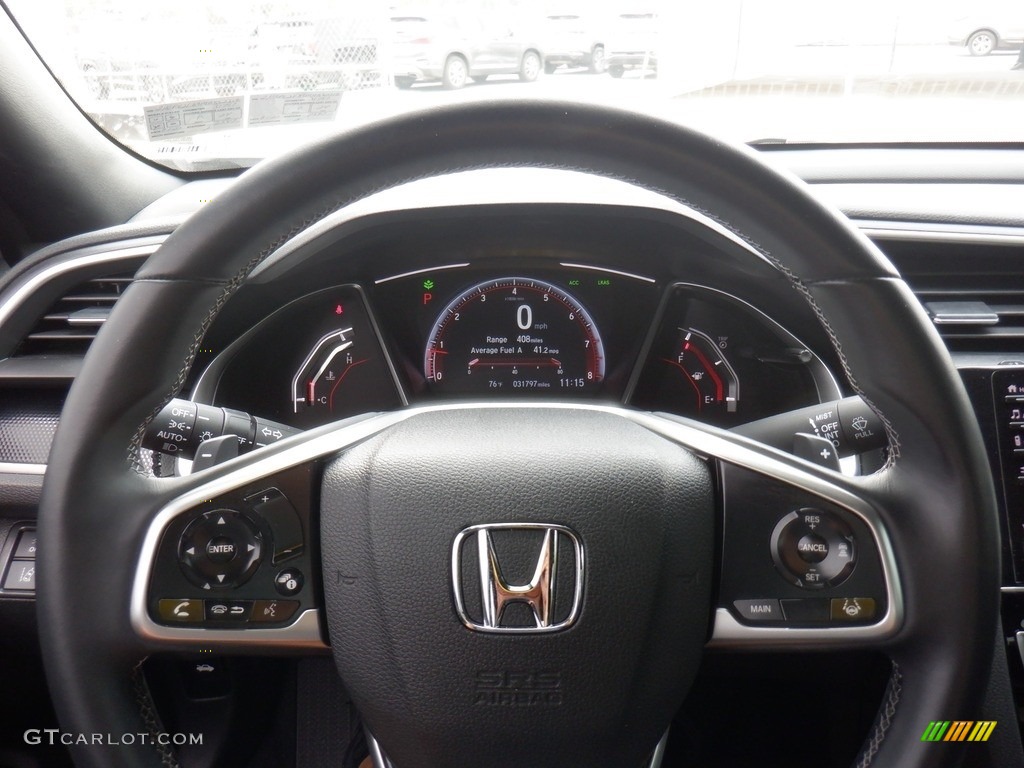 2021 Honda Civic Sport Sedan Black Steering Wheel Photo #146408997