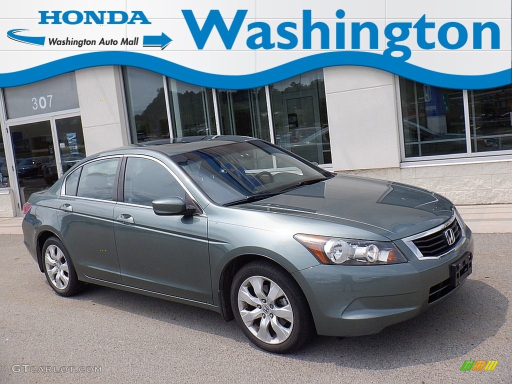 2009 Accord EX Sedan - Mystic Green Metallic / Black photo #2