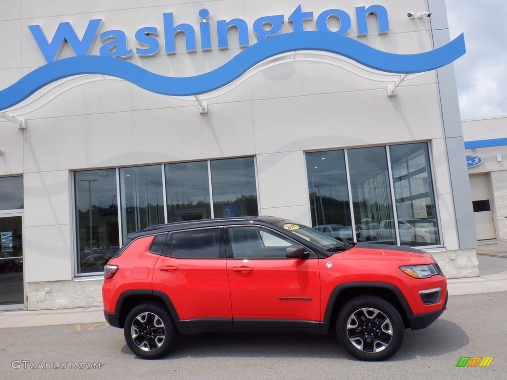 2017 Compass Trailhawk 4x4 - Spitfire Orange / Black/Ruby Red photo #2