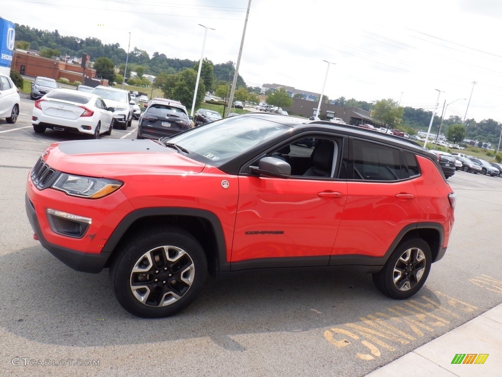2017 Compass Trailhawk 4x4 - Spitfire Orange / Black/Ruby Red photo #7