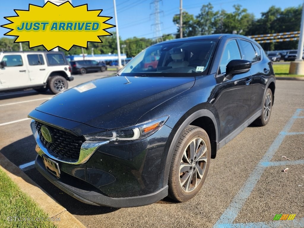 2022 CX-5 S Premium AWD - Jet Black Mica / Parchment photo #1