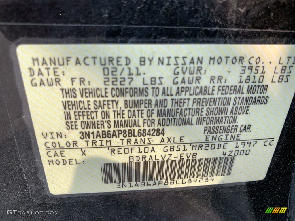 2011 Sentra 2.0 SL - Espresso Black / Charcoal photo #32