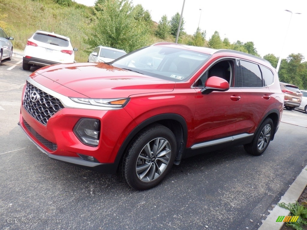 Calypso Red 2020 Hyundai Santa Fe SEL AWD Exterior Photo #146411884
