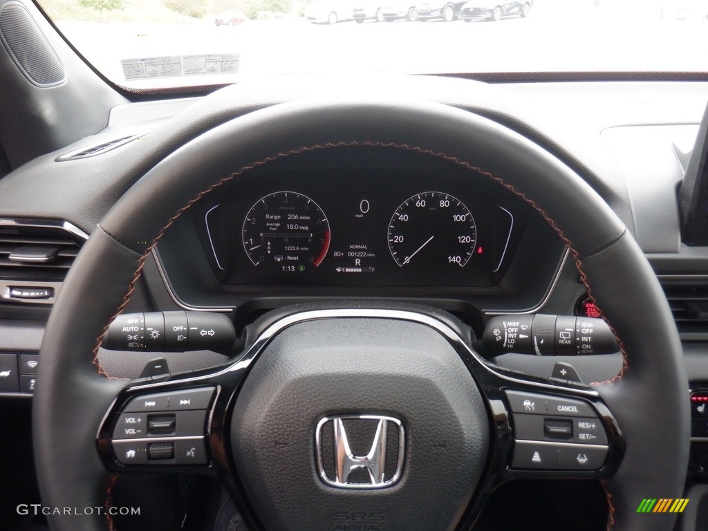 2023 Honda Pilot TrailSport AWD Black Steering Wheel Photo #146412139