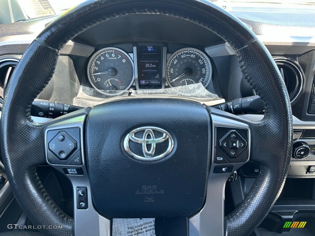 2017 Toyota Tacoma SR5 Double Cab Cement Gray Steering Wheel Photo #146413084