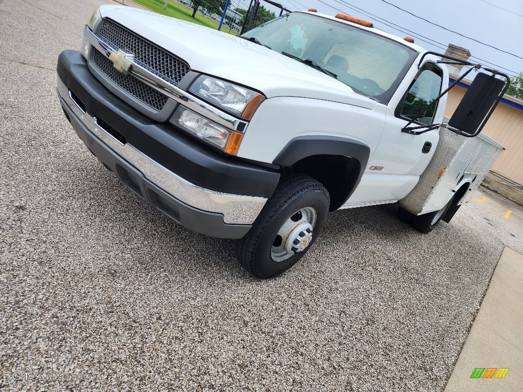 2004 Silverado 3500HD Regular Cab 4x4 Chassis Utility - Summit White / Dark Charcoal photo #4