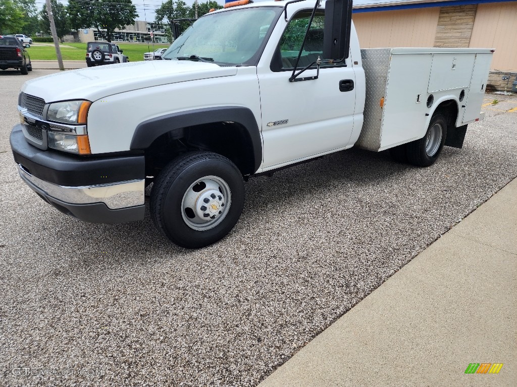 2004 Silverado 3500HD Regular Cab 4x4 Chassis Utility - Summit White / Dark Charcoal photo #5