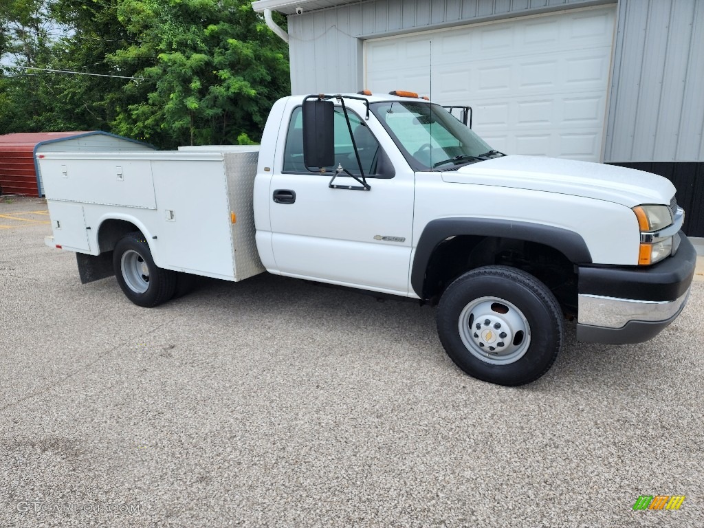 2004 Silverado 3500HD Regular Cab 4x4 Chassis Utility - Summit White / Dark Charcoal photo #19