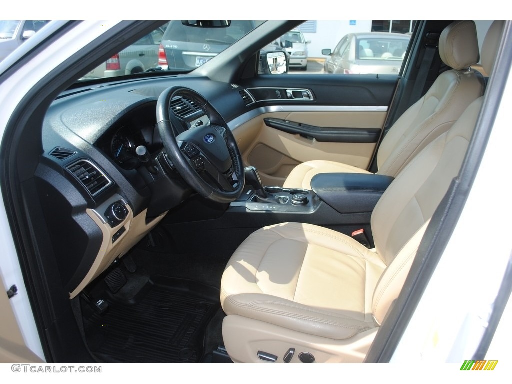 2017 Explorer XLT 4WD - White Platinum / Medium Light Camel photo #11