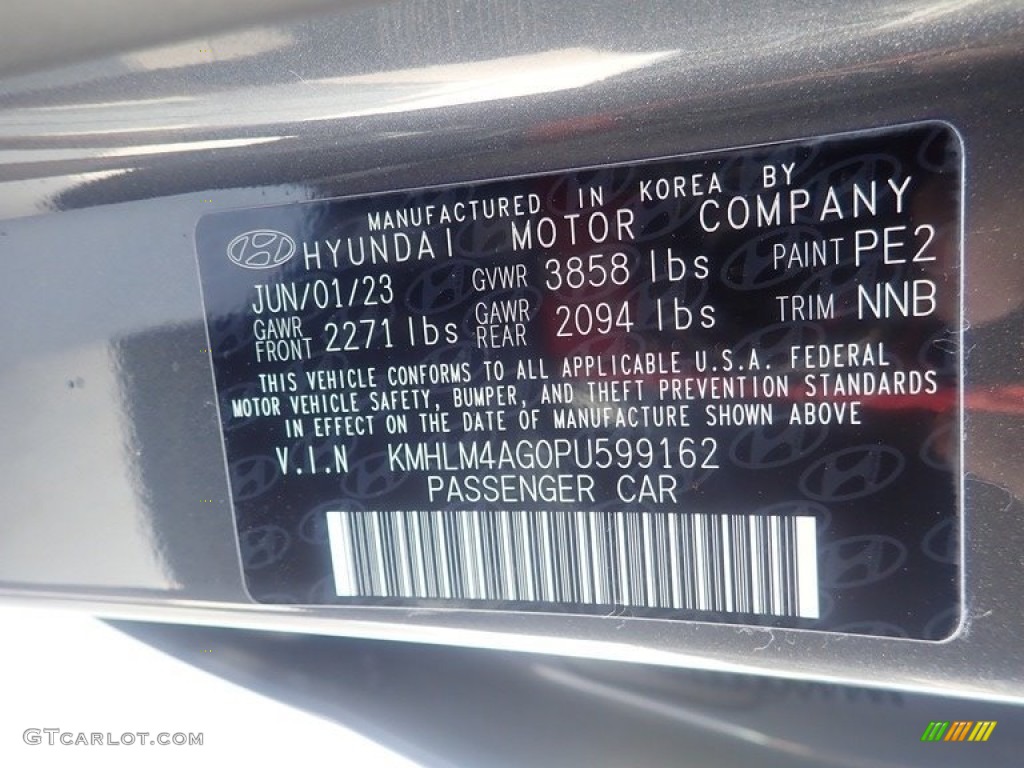 2023 Elantra SEL - Ecotronic Gray / Black photo #18