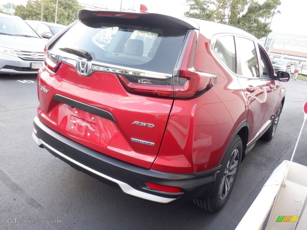 Radiant Red Metallic 2020 Honda CR-V LX AWD Hybrid Exterior Photo #146415876
