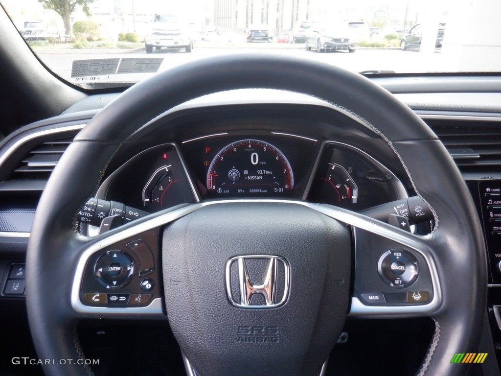 2020 Honda Civic Sport Sedan Black Steering Wheel Photo #146417092