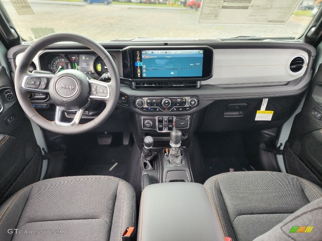 2024 Jeep Wrangler 4-Door Sahara 4xe Hybrid Black Dashboard Photo #146419062