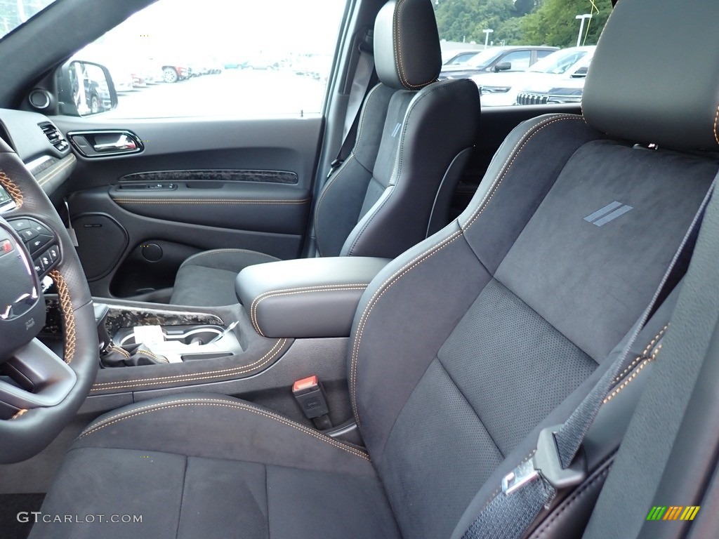 Black/Orange Accent Stitching Interior 2023 Dodge Durango R/T Hemi Orange AWD Photo #146420022