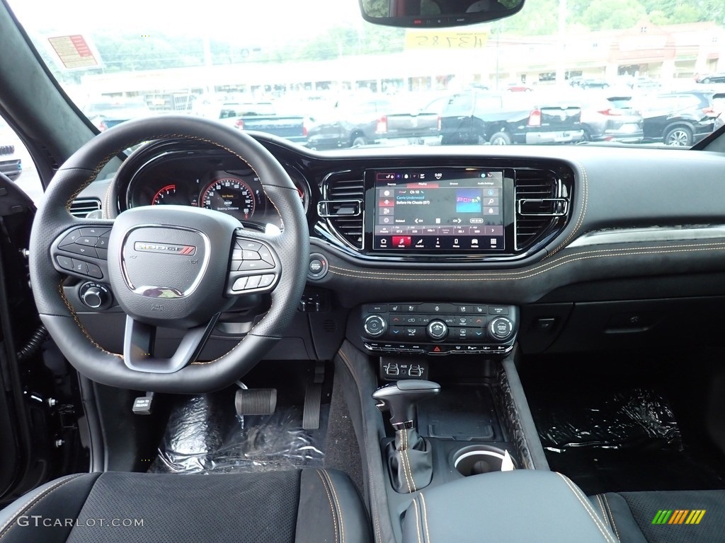 2023 Dodge Durango R/T Hemi Orange AWD Black/Orange Accent Stitching Dashboard Photo #146420064