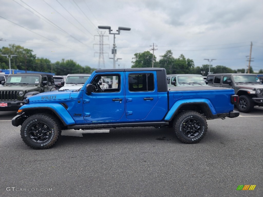 Hydro Blue Pearl 2023 Jeep Gladiator Willys 4x4 Exterior Photo #146420339