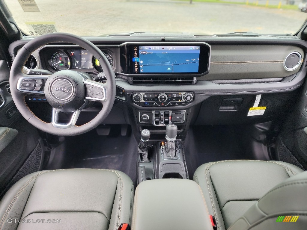 Green/Black Interior 2024 Jeep Wrangler 4-Door High Altitude 4xe Hybrid Photo #146420615