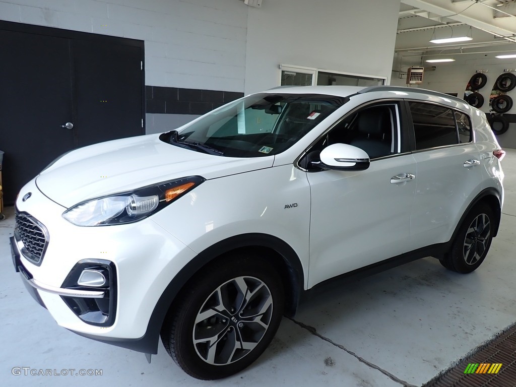 2020 Sportage EX AWD - Snow White Pearl / Black photo #1