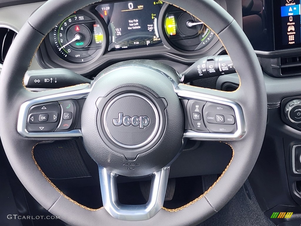 2024 Jeep Wrangler 4-Door High Altitude 4xe Hybrid Steering Wheel Photos