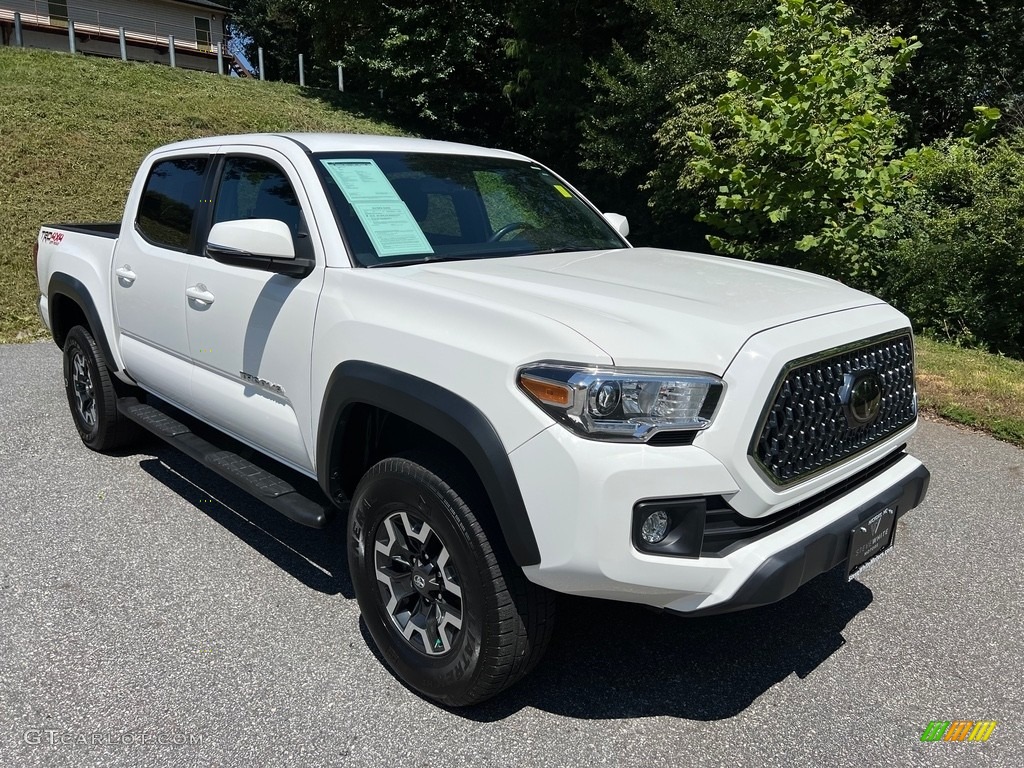 Super White 2019 Toyota Tacoma TRD Off-Road Double Cab 4x4 Exterior Photo #146422225