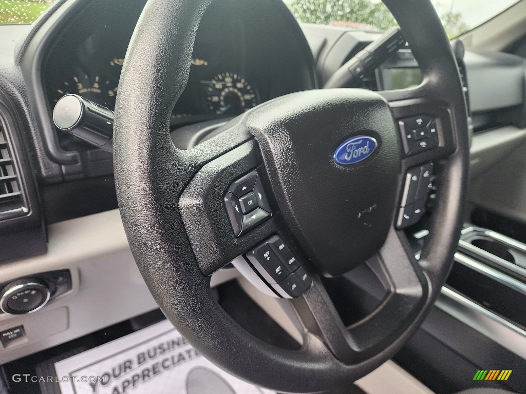 2017 Ford F150 XL SuperCrew 4x4 Earth Gray Steering Wheel Photo #146423048