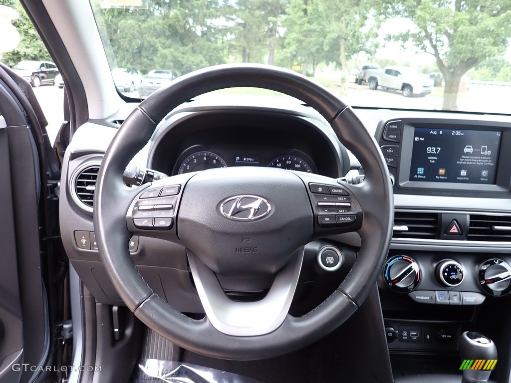 2020 Hyundai Kona SEL AWD Black Steering Wheel Photo #146423789