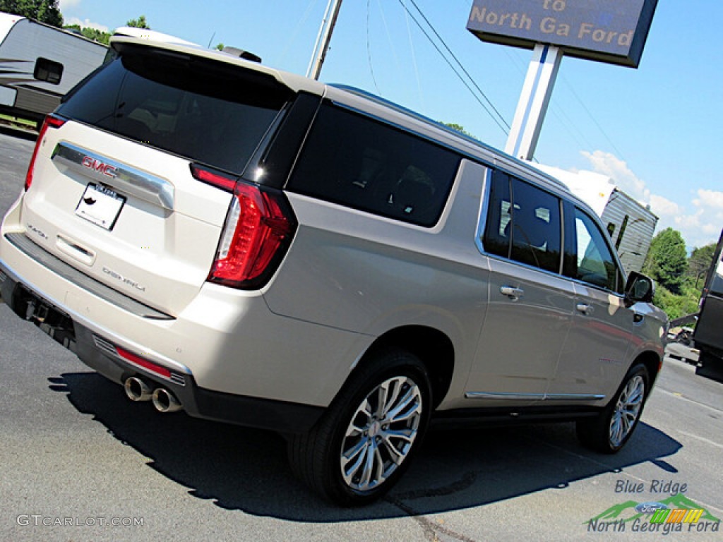 2022 Yukon XL Denali 4WD - Pearl Beige Metallic / Very Dark Ash Gray/Dark Walnut photo #30