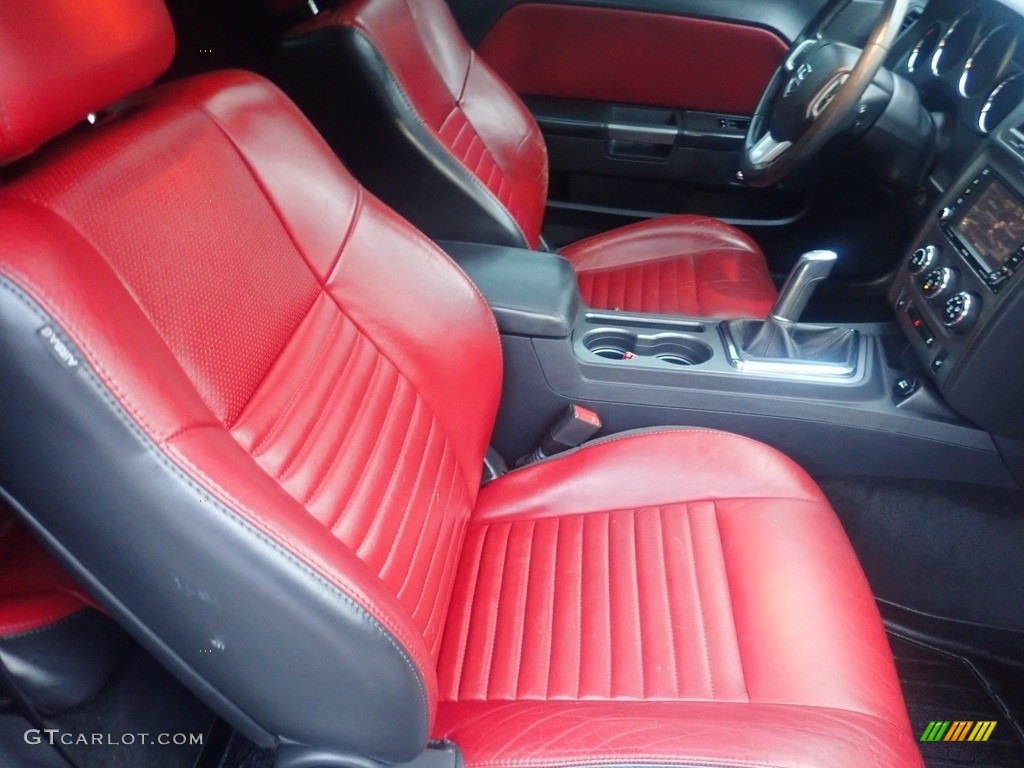 2014 Challenger R/T - Black / Dark Slate Gray/Radar Red photo #12