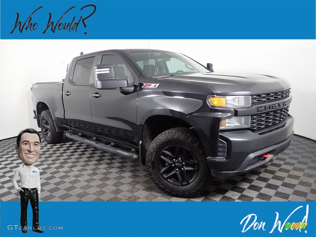 2019 Silverado 1500 Custom Z71 Trail Boss Crew Cab 4WD - Black / Jet Black photo #2