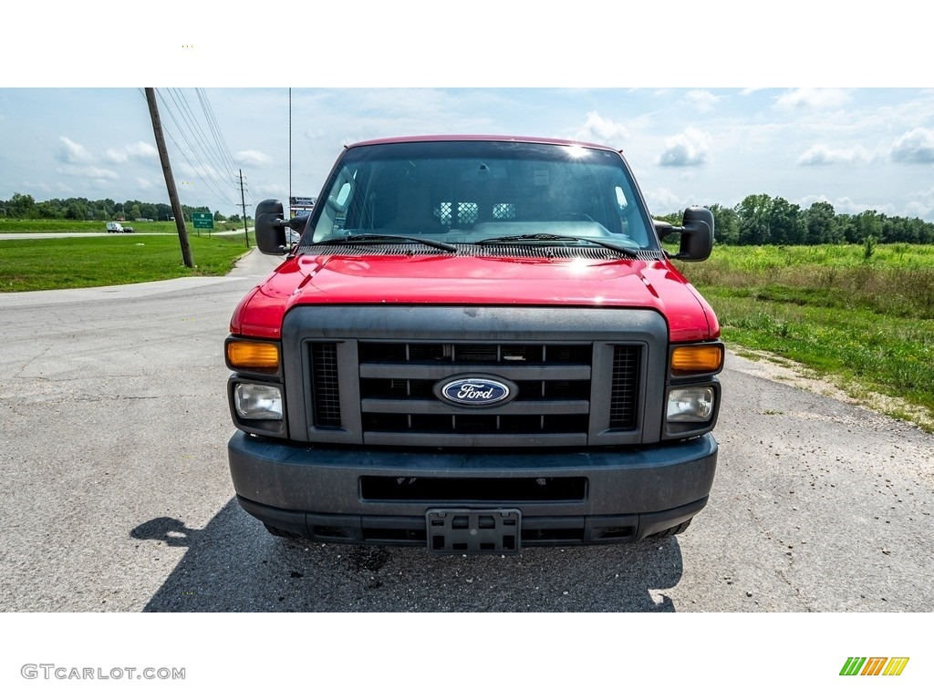2014 E-Series Van E350 Cargo Van - Vermillion Red / Medium Flint photo #9