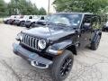 Black 2024 Jeep Wrangler 4-Door Sahara 4xe Hybrid Exterior